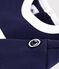 Felpa in cotone color block neonato blu/ecru