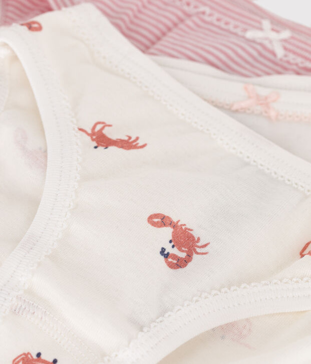 Confezione da 3 slip in cotone con stampa di granchi bambino multicolore