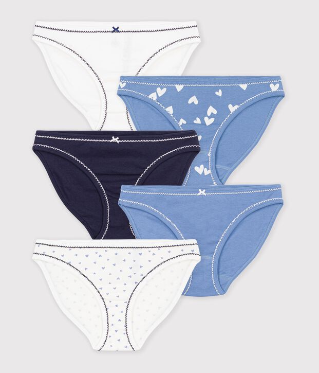 Set di slip in cotone a cuori donna multicolore