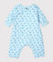 Tutina lunga bebè unisex in tubique blu FRAICHEUR/bianco MULTICO