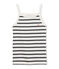 Canotta bambina beige COQUILLE/blu SMOKING
