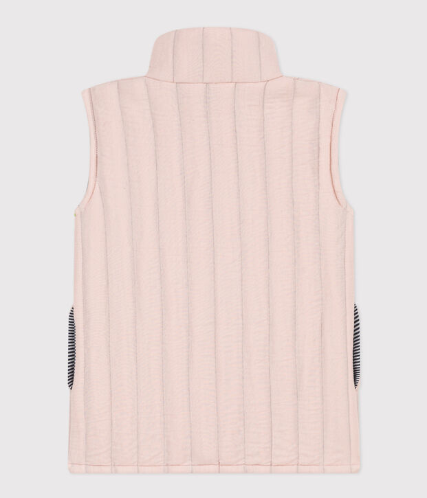 Giacca smanicata in tubique bambino unisex rosa