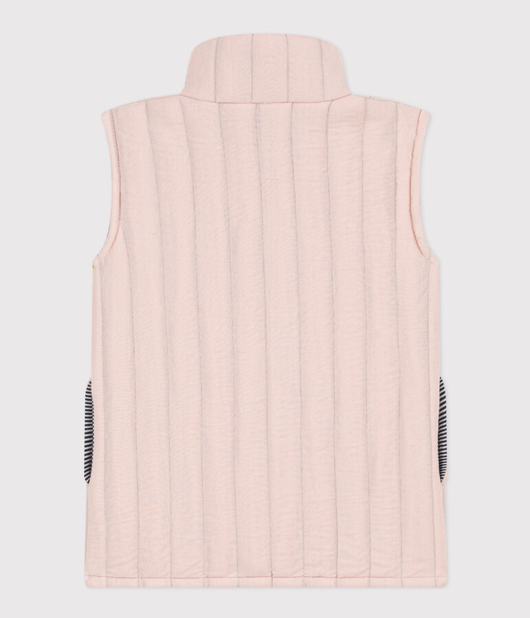 Giacca smanicata in tubique bambino unisex rosa