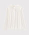T-shirt bambina con colletto alla collegiale bianco MARSHMALLOW