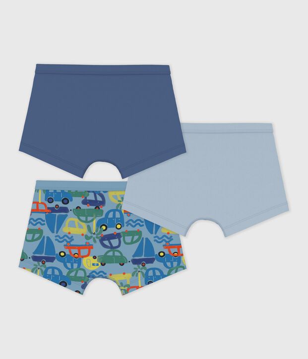 Set di boxer in cotone con stampa in vita bambino multicolore