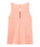 Canottiera donna in lino cangiante rosa ROSAKO/rosa COPPER