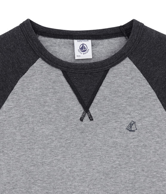 tee-shirtmaniche lunghe per bambino grigio SUBWAY/nero CITY