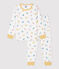Pigiama bambina/bambino fantasia animali in molleton bianco MARSHMALLOW/bianco MULTICO