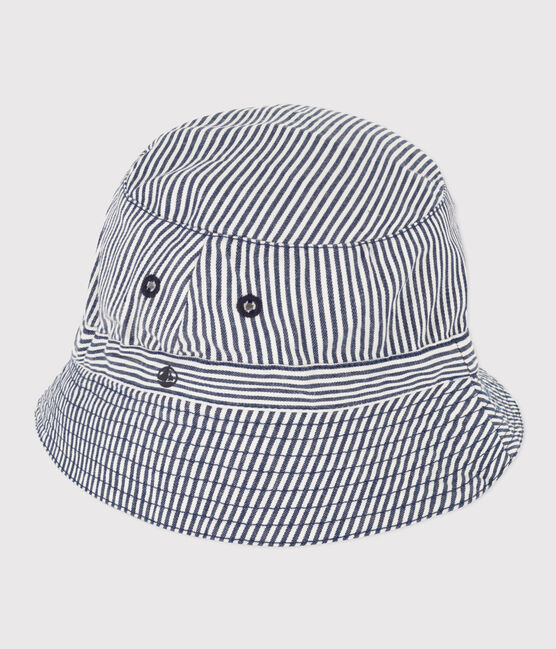 Bob in serge a righe bambino blu MEDIEVAL/bianco MARSHMALLOW