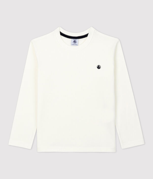 T-shirt in cotone biologico bambina / bambino bianco