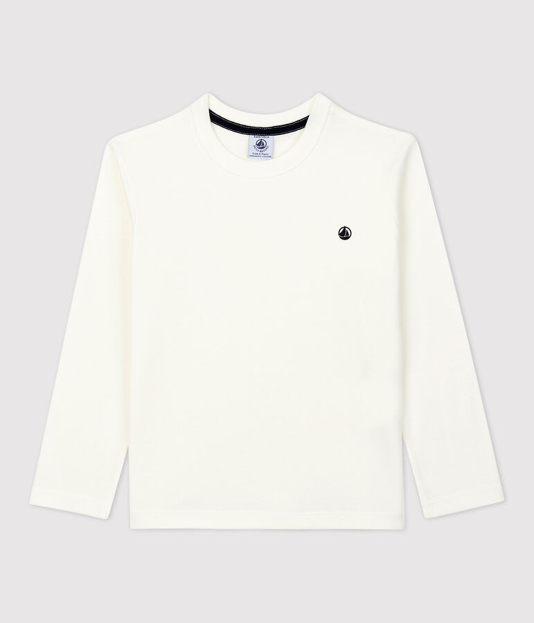 T-shirt in cotone biologico bambina / bambino bianco MARSHMALLOW