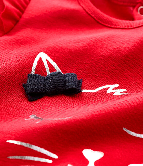 Blusa a manica lunga bebè femmina rosso TERKUIT