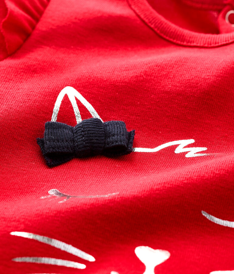 Blusa a manica lunga beb&egrave; femmina rosso