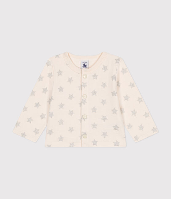 Cardigan bebè in tubique fantasia stella beige AVALANCHE/ ARGENT