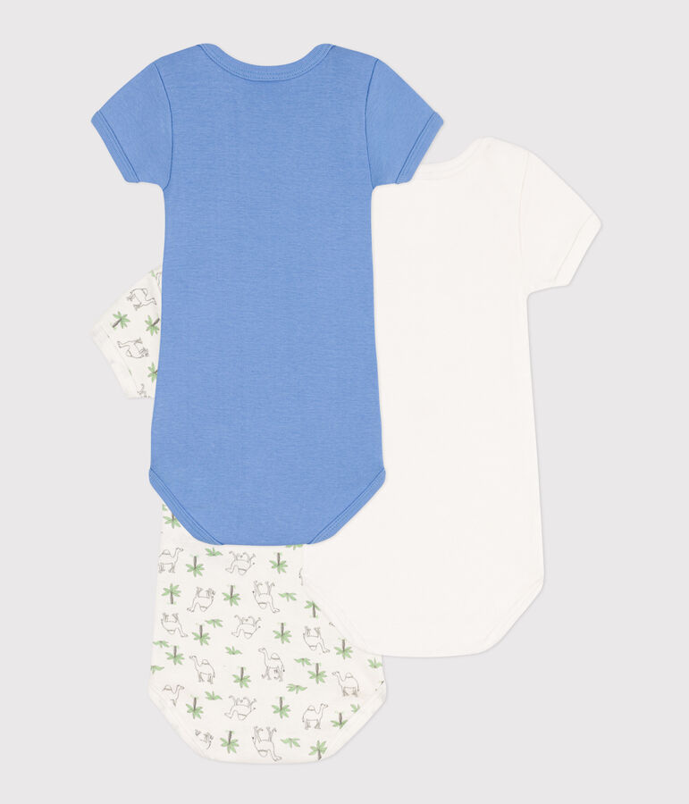 Confezione da 3 body manica corta in cotone con dromedari multicolore