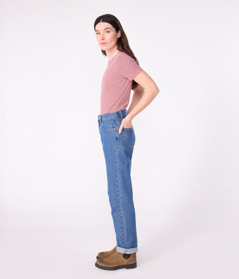 T-shirt L'Iconique a maniche corte in cotone donna rosso/bianco