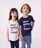 T-shirt a maniche corte in cotone con stampa bambino unisex bianco MARSHMALLOW
