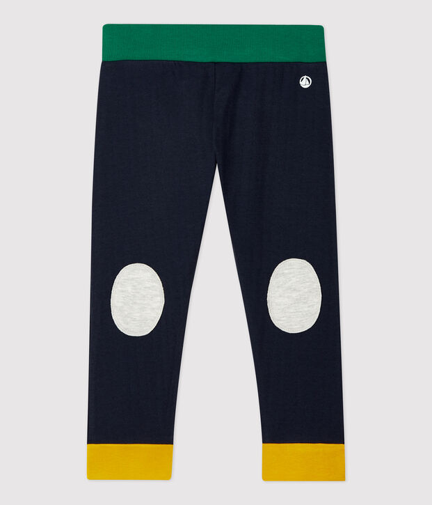 Pantaloni in cotone beb&egrave;. blu/multicolore