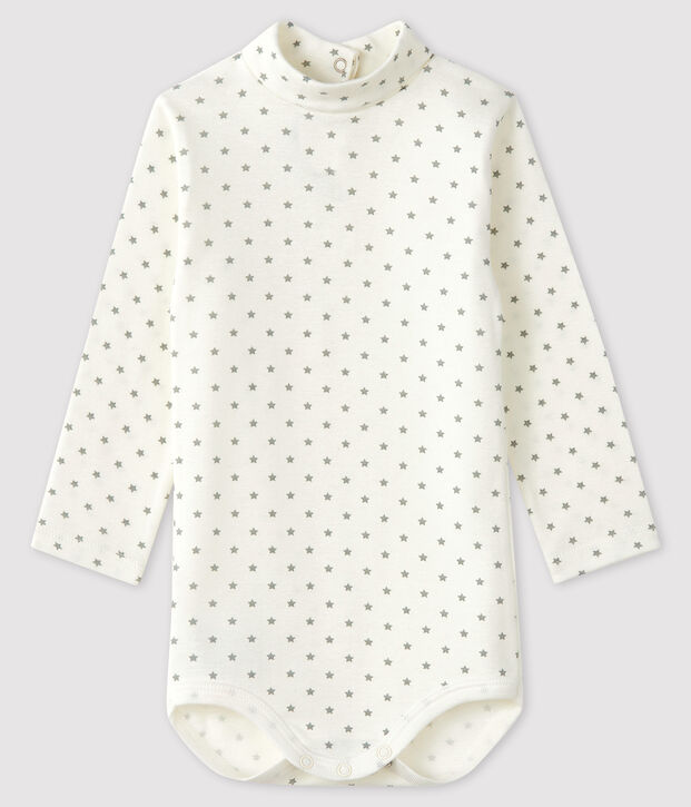 Body manica lunga beb&egrave; maschio bianco/grigio