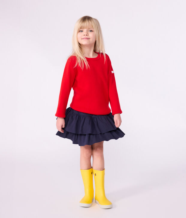 Gonna in cotone tinta unita bambina SMOKING