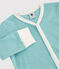 Tutina pigiama a righe in cotone e Lyocell blu MIROIR/bianco MARSHMALLOW
