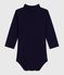 Body a dolcevita in cotone tinta unita neonato SOIR