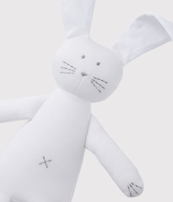 Doudou coniglietto bianco bebè in jersey bianco ECUME