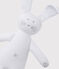 Doudou coniglietto bianco bebè in jersey bianco ECUME