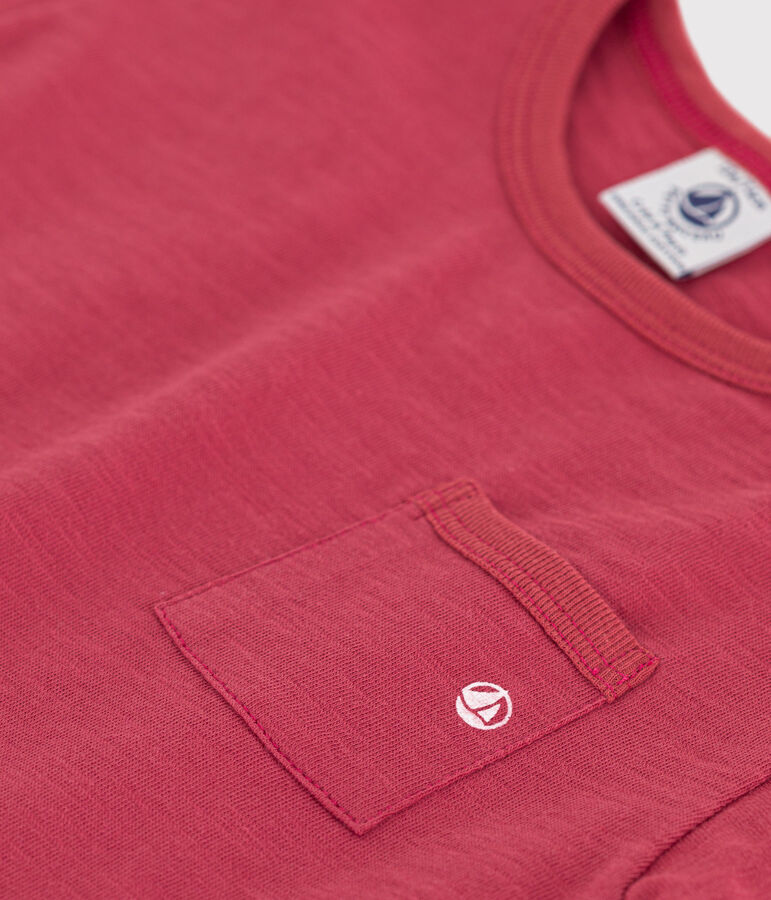 T-shirt a maniche corte beb&egrave; in jersey fiammato rosa PAPI