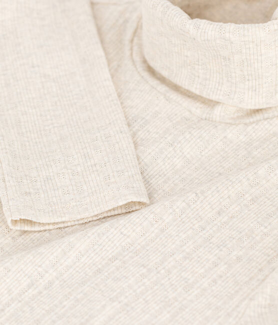 T-shirt lupetto l'Iconique in tessuto jacquard beige MONTELIMAR CHINE