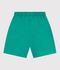 Bermuda corti in cotone tinta unita bambino verde