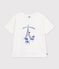 T-shirt a maniche corte con stampa bambino bianco