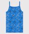 Canottiera con spalline ICONICA in cotone BIO donna blu BRASIER/bianco MULTICO