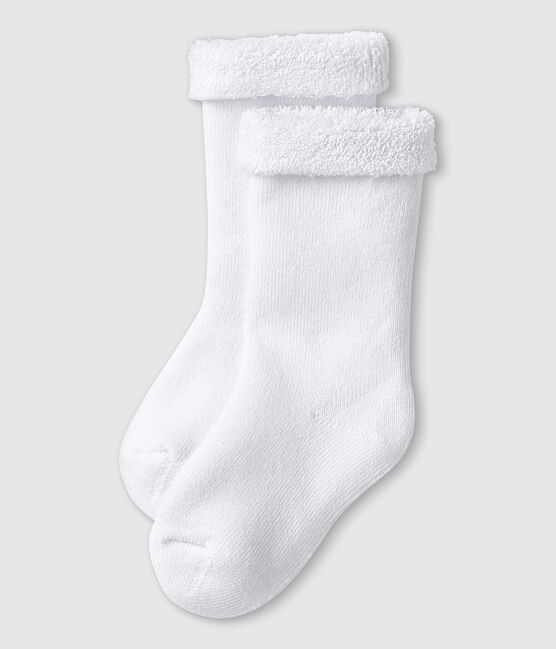 Calzini bianchi bebè in spugna bianco ECUME