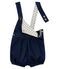 Salopette corta in maglia neonata blu MEDIEVAL/beige ECRU CN