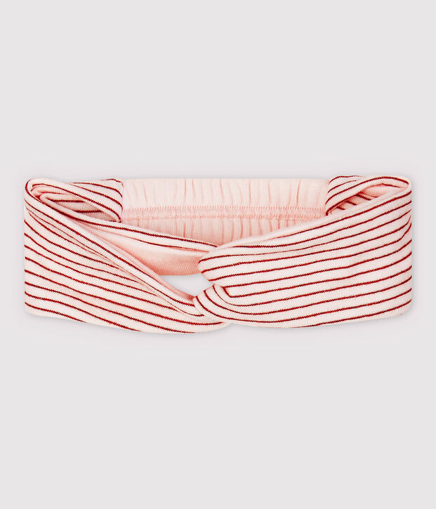 Fascia a righe beb&egrave; femmina rosa/rosa