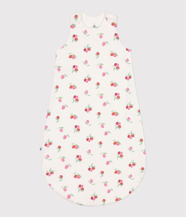 Sacco nanna neonato in cotone a fiori TOG 0,5 bianco/multicolore
