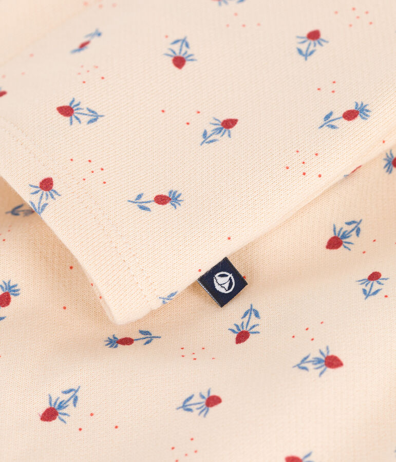 Set 2 pezzi in cotone neonato ecru/multicolore