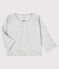 Cardigan bebè in costina 2x2 di cotone biologico grigio BELUGA CHINE