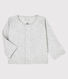 Cardigan bebè in costina 2x2 di cotone biologico