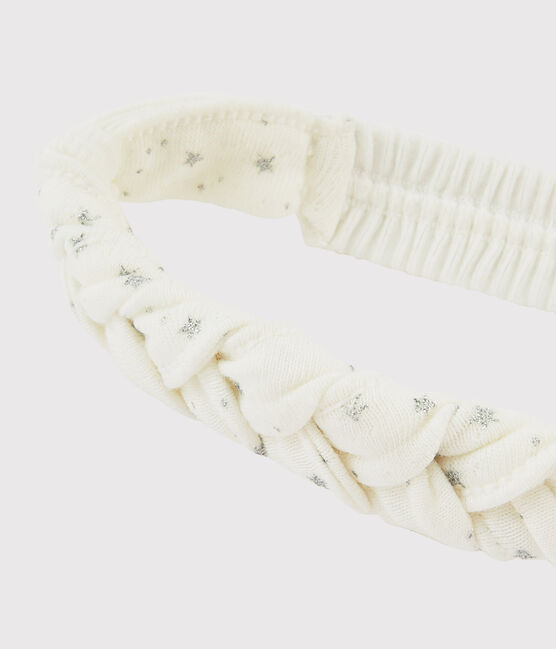 Fascia per capelli bebè femmina bianco MARSHMALLOW/grigio ARGENT