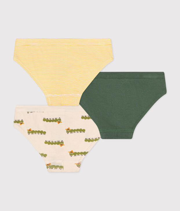 Confezione da 3 slip millepiedi in cotone bambino multicolore