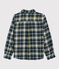 Camicia bambino a scacchi blu SMOKING/bianco MULTICO
