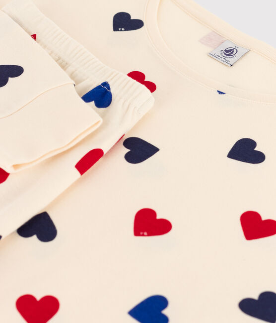 Pigiama cuore donna in cotone. bianco AVALANCHE/ MULTICO