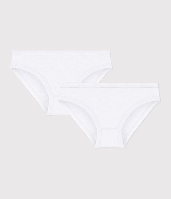 Confezione da 2 slip bianchi bambina variante 1