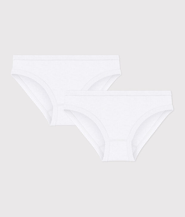 Confezione da 2 slip bianchi bambina multicolore