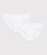 Confezione da 2 slip bianchi bambina