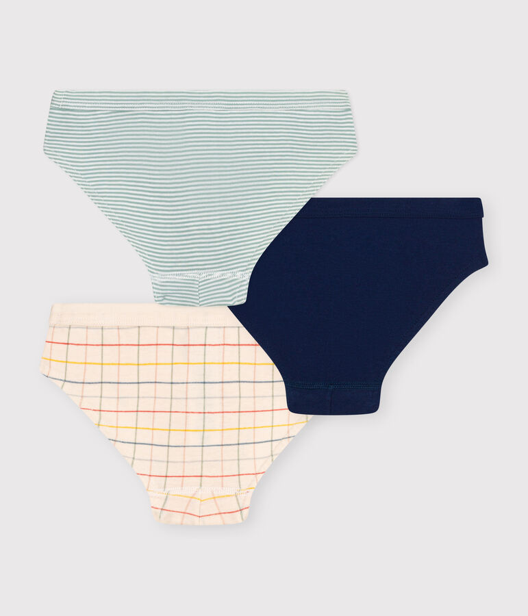 Set di 3 slip in cotone bambino multicolore