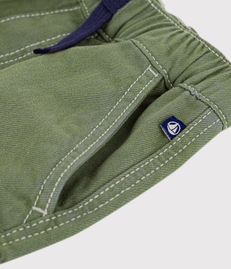 Bermuda cargo in cotone bambino verde OLIVINE