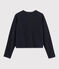 Cardigan bambina in lana e cotone blu SMOKING